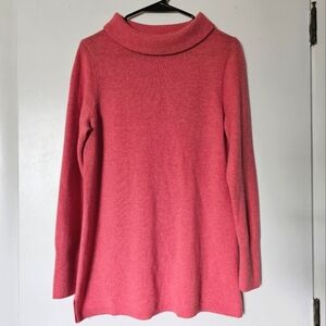 Talbots Coral Pink Cowl Neck Sweater